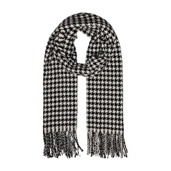 шал,ръкавици,шапки,и,шалове,pieces,jira,wool,scarf,black,(black,aop,check)