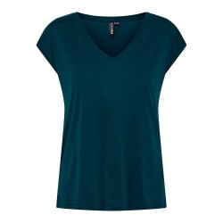 тениска,дамски,тениски,pieces,kamala,short,sleeve,v,neck,t,shirt,reflecting,pond,(green)