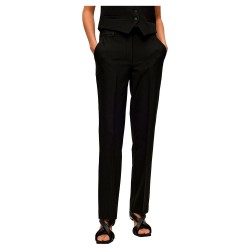 панталони,дамски,панталони,selected,eliana,straight,fit,mid,waist,pants,black