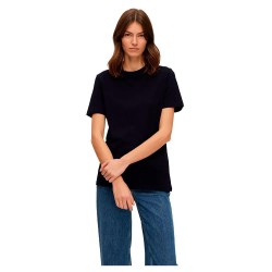 тениска,дамски,тениски,selected,my,essential,short,sleeve,t,shirt,black,(black)