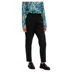 панталони,дамски,панталони,selected,rita,ria,cropped,fit,mid,waist,pants,black