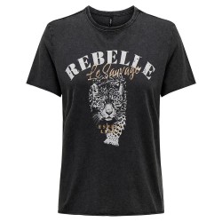 Тениска Only Lucy Life Regular Western short sleeve T-shirt - Black (Phantom / Print Rebelle Miss) тениска,мъжки,тениски,дамски,тениски,only,lucy,life,regular,western,short,sleeve,t,shirt,black,(phantom,print,rebelle,miss)