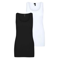тениска,дамски,тениски,vero,moda,maxi,my,soft,sleeveless,t,shirt,2,units,black,(black,pack,bright,white)