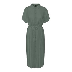 рокля,дамски,поли,и,рокли,vero,moda,curve,bumpy,calf,curve,short,sleeve,midi,dress,green,(laurel,wreath)