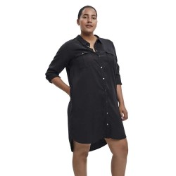 рокля,дамски,поли,и,рокли,vero,moda,curve,sila,mix,long,sleeve,dress,black