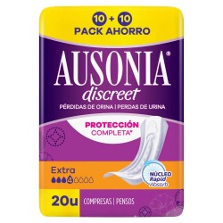 хигиена,тяло,ausonia,discreet,extra,compresses,20,units,clear,(multicolor)