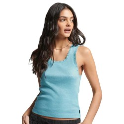 Тениска Superdry Vintage Lace Trim sleeveless T-shirt - Blue (Minted Green Marl) тениска,мъжки,тениски,дамски,тениски,superdry,vintage,lace,trim,sleeveless,t,shirt,blue,(minted,green,marl)