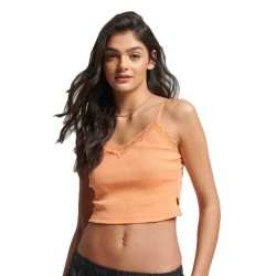 дамски,топове,superdry,vintage,rib,lace,trim,top,orange,(varsity,orange)