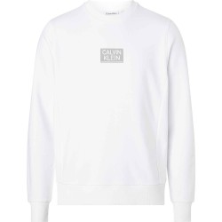 блуза,мъжки,пуловери,calvin,klein,gloss,stencil,logo,sweatshirt,white