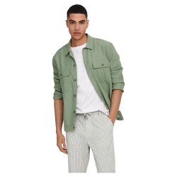 риза,с,дълъг,ръкав,мъжки,якета,only,&,sons,long,sleeve,kennet,life,linen,overshirt,green