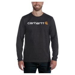 тениска,мъжки,тениски,carhartt,emea,core,logo,long,sleeve,t,shirt,carbon,heather,(black)