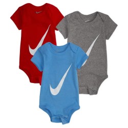 Nike Swoosh short sleeve body 3 units - Multicolor (University Red) детски,облекла,за,момчета,детски,облекла,за,момичета,nike,swoosh,short,sleeve,body,3,units,multicolor,(university,red)