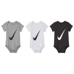 Nike Swoosh short sleeve body 3 units - Multicolor (White) детски,облекла,за,момчета,детски,облекла,за,момичета,nike,swoosh,short,sleeve,body,3,units,multicolor,(white)