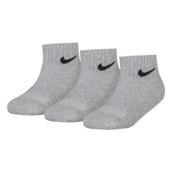 Чорапи Nike Performance Basic Ankle socks 3 pairs - Grey (Dk Grey Heather) чорапи,мъжки,чорапи,дамски,чорапи,nike,performance,basic,ankle,socks,3,pairs,grey,(dk,grey,heather)
