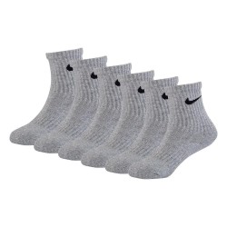 Чорапи Nike RN0019 short socks 6 pairs - Grey (Dk Grey Heather) чорапи,мъжки,чорапи,дамски,чорапи,nike,rn0019,short,socks,6,pairs,grey,(dk,grey,heather)