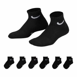 Чорапи Nike UN0018 Quarter short socks 6 pairs - Black (Black) чорапи,мъжки,чорапи,дамски,чорапи,nike,un0018,quarter,short,socks,6,pairs,black,(black)