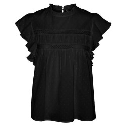 дамски,блузи,дамски,ризи,vero,moda,trine,short,sleeve,blouse,black,(black)