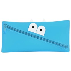 канцеларски,принадлежности,safta,caritas,silicone,faces,pencil,case,blue,(light,blue)