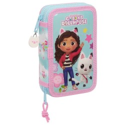 канцеларски,принадлежности,safta,gabby´s,dollhouse,double,filled,28,pieces,pencil,case,blue,(multicolor)