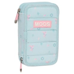 канцеларски,принадлежности,safta,moos,´´garden´´,double,filled,28,pieces,pencil,case,blue,(multicolor)