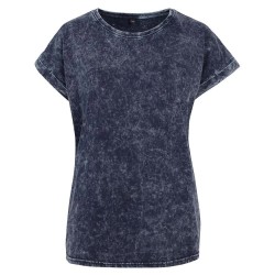тениска,дамски,тениски,build,your,brand,acid,washed,extended,shoulder,short,sleeve,t,shirt,indigo,white,(blue)
