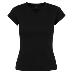 тениска,дамски,тениски,build,your,brand,basic,by062,short,sleeve,v,neck,t,shirt,black