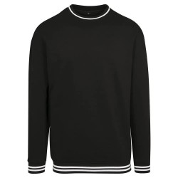 блуза,мъжки,пуловери,build,your,brand,college,sweat,crew,sweatshirt,black,white,(black)