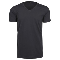 тениска,мъжки,тениски,build,your,brand,light,by006,short,sleeve,v,neck,t,shirt,navy,(grey)