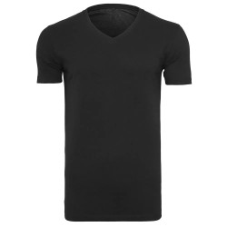 тениска,мъжки,тениски,build,your,brand,light,short,sleeve,v,neck,t,shirt,black,(black)
