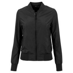 яке,дамски,якета,и,палта,build,your,brand,nylon,bomber,jacket,black,(black)
