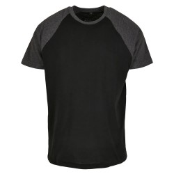 тениска,мъжки,тениски,build,your,brand,raglan,contrast,short,sleeve,t,shirt,black,charcoal,(black)