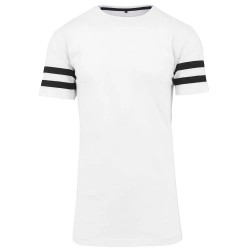 тениска,мъжки,тениски,build,your,brand,stripe,short,sleeve,t,shirt,white,(white,black)