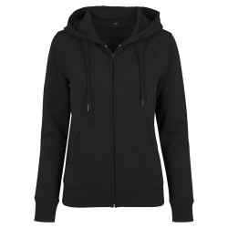 блуза,дамски,блузи,build,your,brand,terry,full,zip,sweatshirt,black,(black)