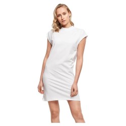 рокля,дамски,поли,и,рокли,build,your,brand,turtle,extended,shoulder,short,sleeve,short,dress,white
