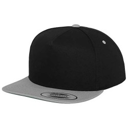 шапка,с,козирка,всички,шапки,flexfit,classic,5,panel,snapback,cap,black,(black,silver)