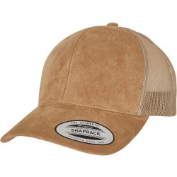 Шапка Flexfit Suede Leather Trucker cap - Beige / Brown (Khaki) шапка,всички,шапки,flexfit,suede,leather,trucker,cap,beige,brown,(khaki)