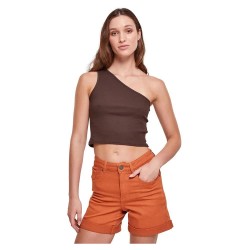 тениска,дамски,топове,urban,classics,asymmetric,sleeveless,t,shirt,brown,(brown)