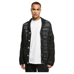 жилетка,мъжки,пуловери,urban,classics,croche,cardigan,black