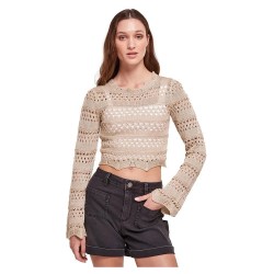 блуза,дамски,пуловери,дамски,плетени,дрехи,urban,classics,crochet,sweater,beige