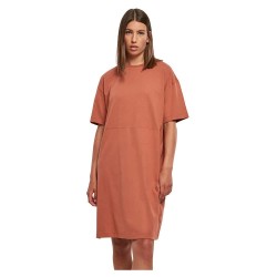 рокля,дамски,поли,и,рокли,urban,classics,organic,oversized,slit,short,sleeve,short,dress,terracotta,(orange)
