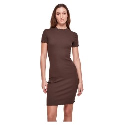 рокля,дамски,поли,и,рокли,urban,classics,short,sleeve,short,dress,brown