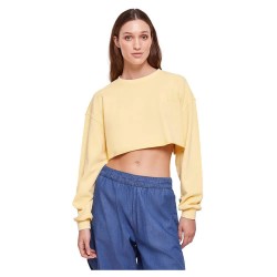 блуза,дамски,блузи,urban,classics,terry,sweatshirt,vintage,sun,(yellow)