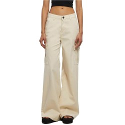 панталони,дамски,панталони,urban,classics,twill,high,waist,cargo,pants,beige,(whitesand)