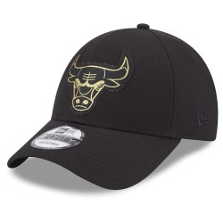 шапка,всички,шапки,new,era,metallic,badge,9forty,chicago,bulls,cap,black,(black)