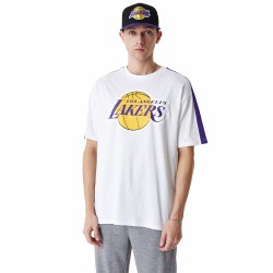 тениска,мъжки,тениски,new,era,nba,colour,block,os,los,angeles,lakers,short,sleeve,t,shirt,white