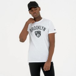тениска,мъжки,тениски,new,era,nba,regular,brooklyn,nets,short,sleeve,t,shirt,white,(white)
