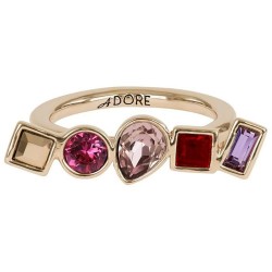 бижутерия,adore,5375538,ring,golden,(pink)