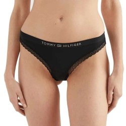 дамско,бельо,дамски,бикини,и,танкини,tommy,hilfiger,tonal,logo,lace,thong,black,(black)