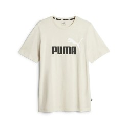 тениска,мъжки,тениски,puma,ess+,2,col,logo,short,sleeve,t,shirt,beige,(apline,snow)