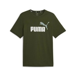 тениска,мъжки,тениски,puma,ess+,2,col,logo,short,sleeve,t,shirt,myrtle,(green)